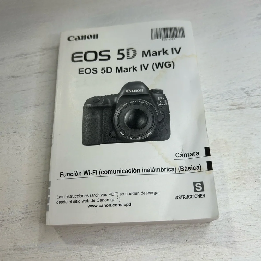 Original Owners Manual for Canon EOS 5D MARK IV (WG) Camera
